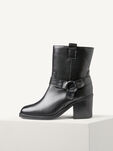 Lederstiefelette - schwarz, BLACK LEATHER, hi-res