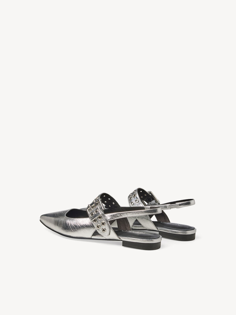 sling pumps, SILVER, hi-res