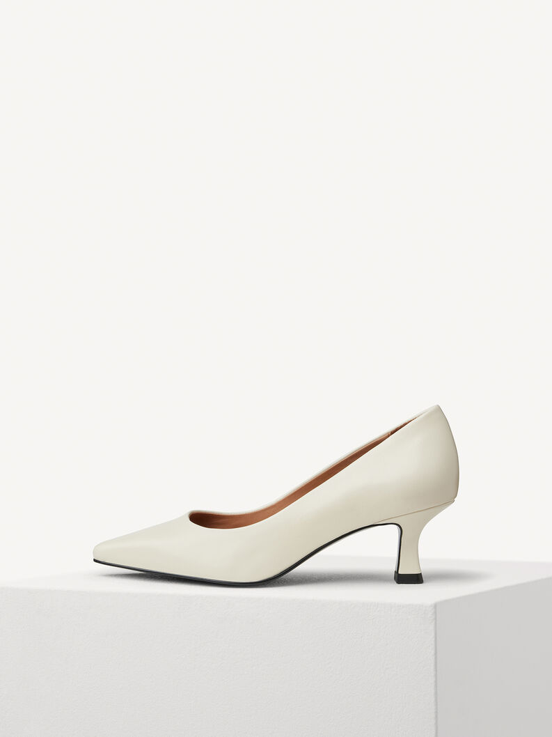 Lederpumps - beige, IVORY, hi-res