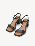Ledersandalette - schwarz, BLACK, hi-res