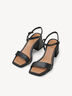 Leather Heeled sandal - black, BLACK, hi-res