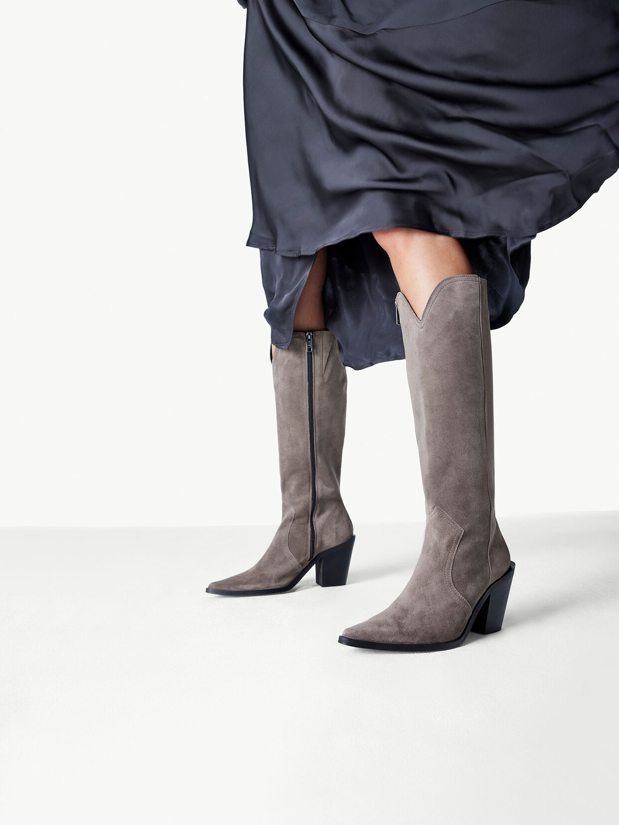 Lederstiefel - beige, TAUPE, hi-res