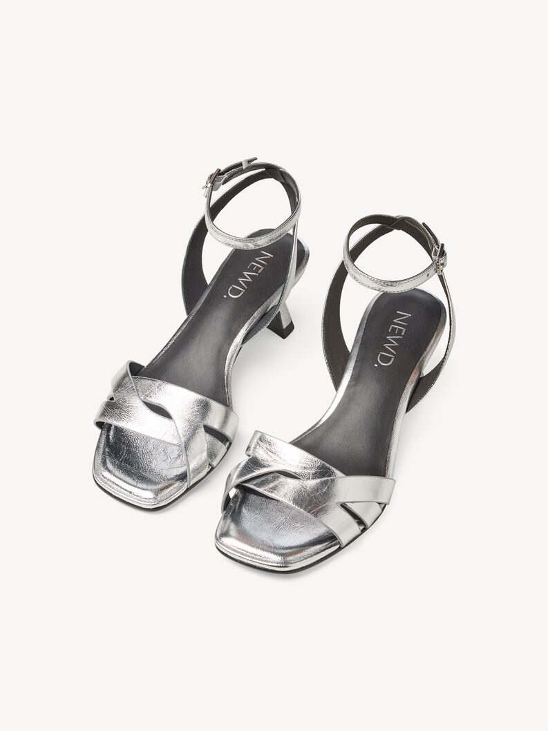 Heeled sandal, SILVER, hi-res