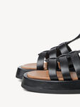 Ledersandalette - schwarz, BLACK, hi-res