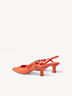 Leather sling pumps - orange, orange, hi-res