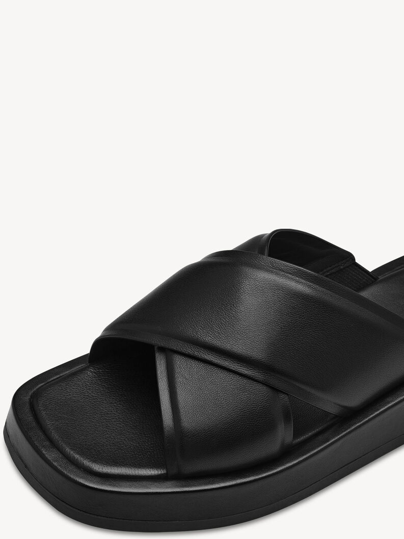 Leather Mule - black, BLACK, hi-res