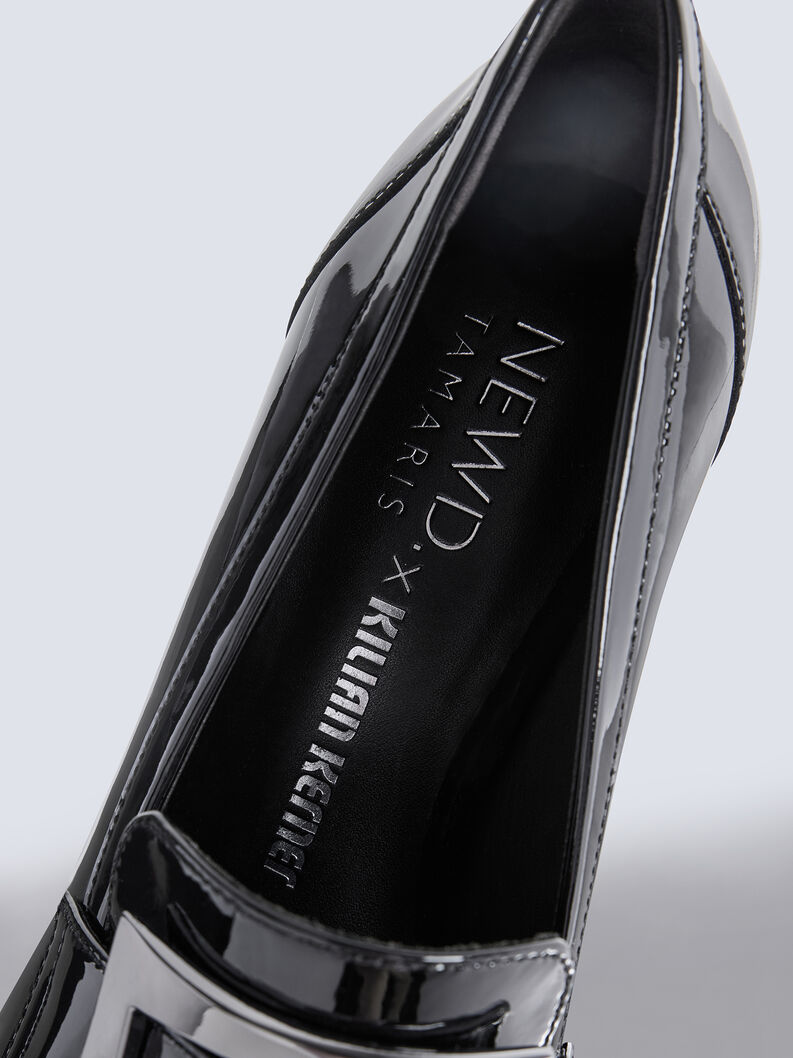Leather Trotteur - black, BLACK PATENT, hi-res