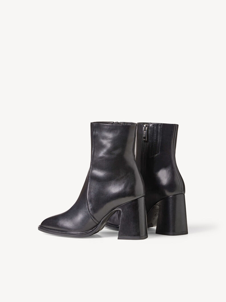 Leather Bootie - black, BLACK, hi-res
