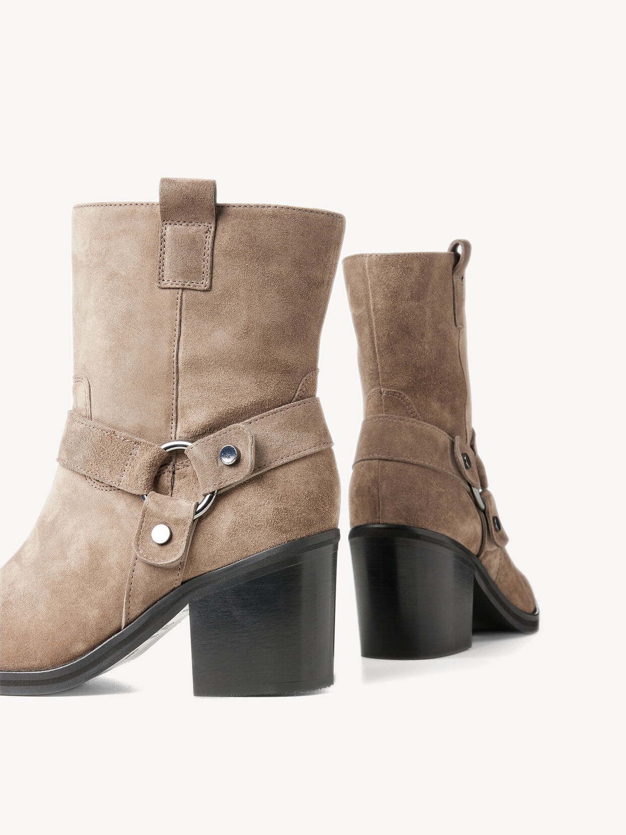 Lederstiefelette - beige, TAUPE, hi-res