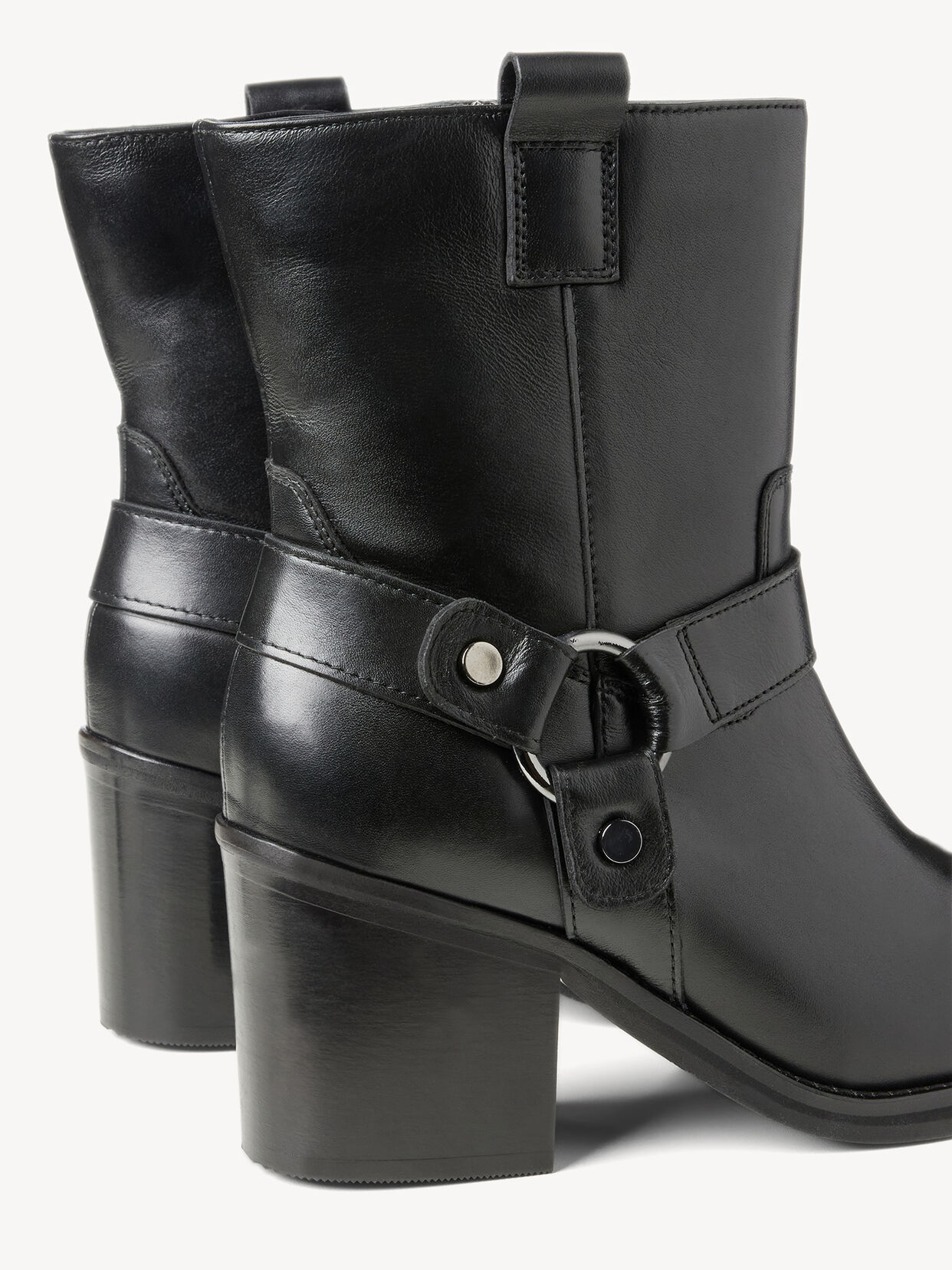 Lederstiefelette - schwarz, BLACK LEATHER, hi-res