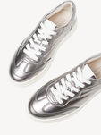 Ledersneaker - silber, PEWTER/WHITE, hi-res