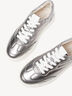 Leather Sneaker - silver, PEWTER/WHITE, hi-res