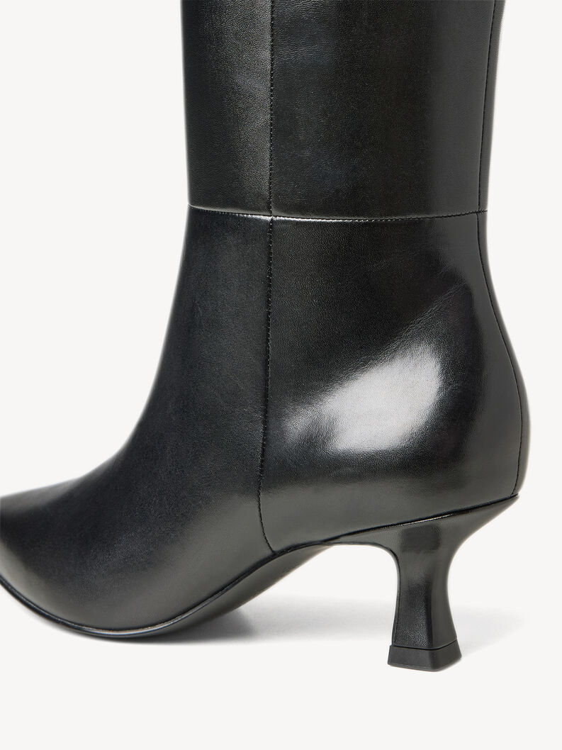 Leather Bootie - black, BLACK, hi-res