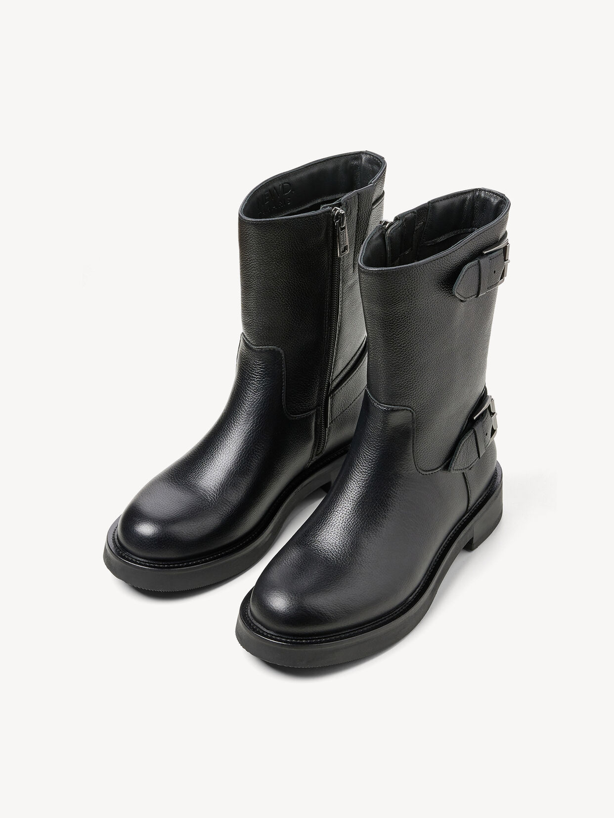 Lederstiefelette - schwarz, BLACK LEATHER, hi-res
