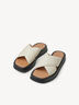Lederpantolette - beige, IVORY COMB, hi-res