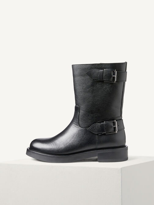 Stiefelette, BLACK LEATHER, hi-res