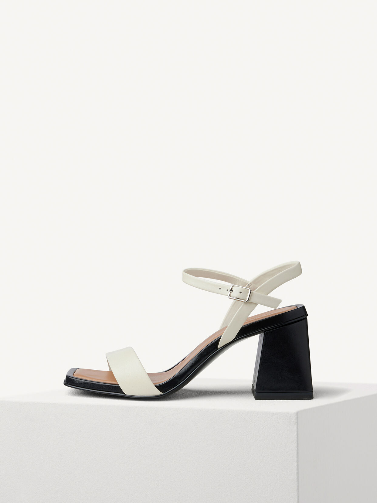 Ledersandalette - beige, IVORY COMB, hi-res