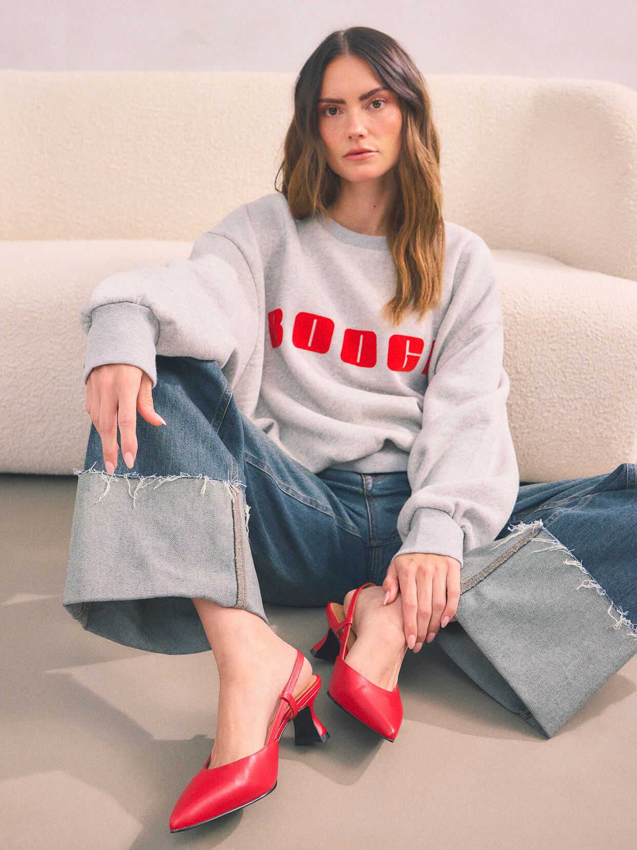 Slingpumps, RED, hi-res