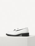 Lederslipper - weiß, WHITE, hi-res