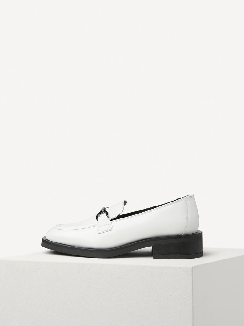 Leather Slipper - white, WHITE, hi-res