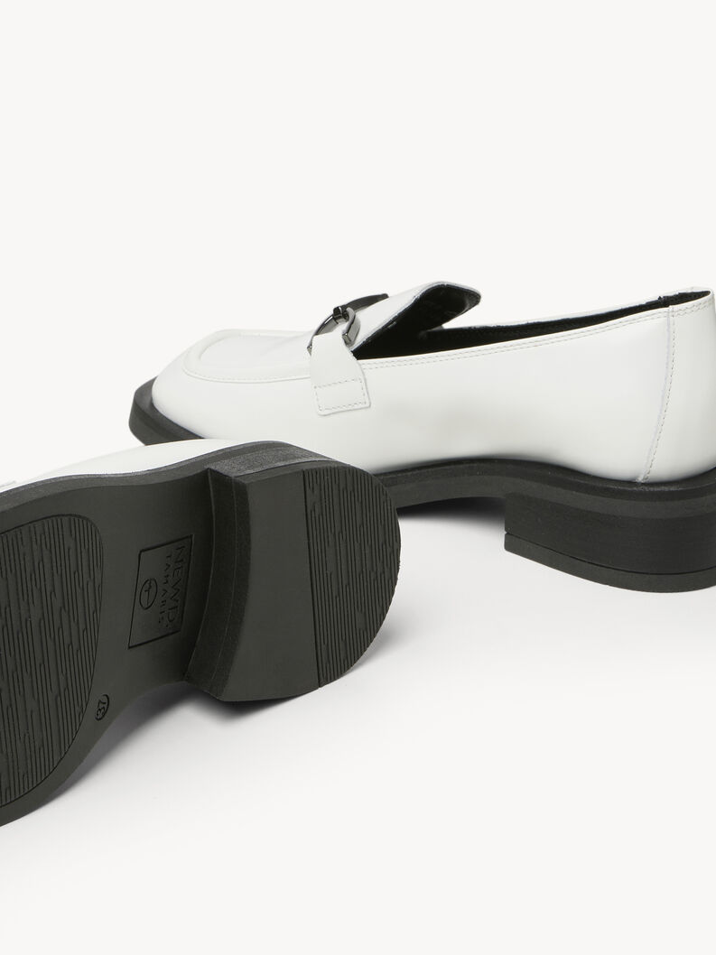 Leather Slipper - white, WHITE, hi-res
