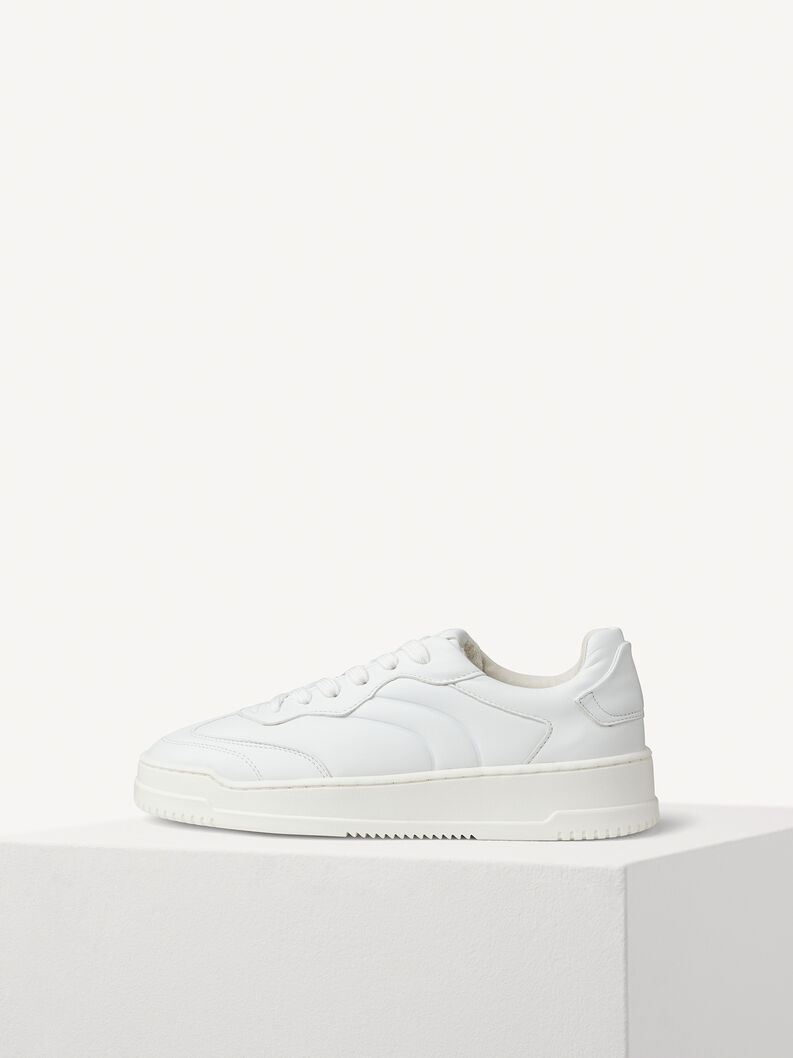 Leather Sneaker - white, WHITE, hi-res