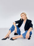 Lederslingpumps - schwarz, BLACK, hi-res