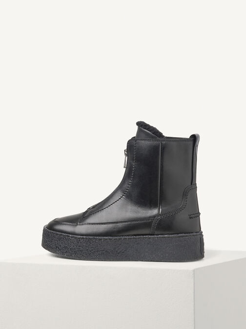 Stiefelette, BLACK LEATHER, hi-res