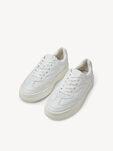 Ledersneaker - weiß, WHITE, hi-res