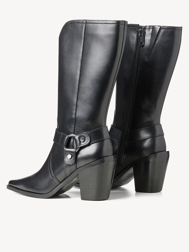 Leather Boots - black, BLACK LEATHER, hi-res
