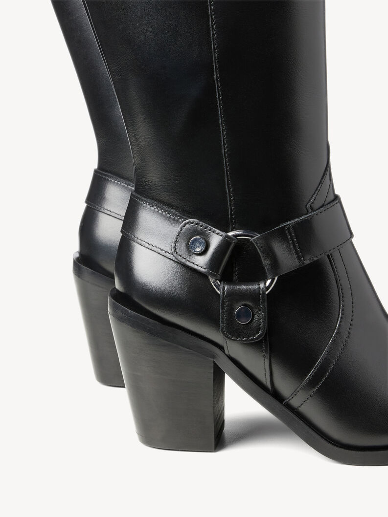 Leather Boots - black, BLACK LEATHER, hi-res