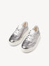 Leather Sneaker - silver, PEWTER/WHITE, hi-res