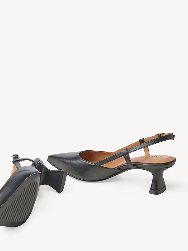 sling pumps, BLACK, hi-res