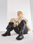 Lederstiefelette - schwarz, BLACK LEATHER, hi-res