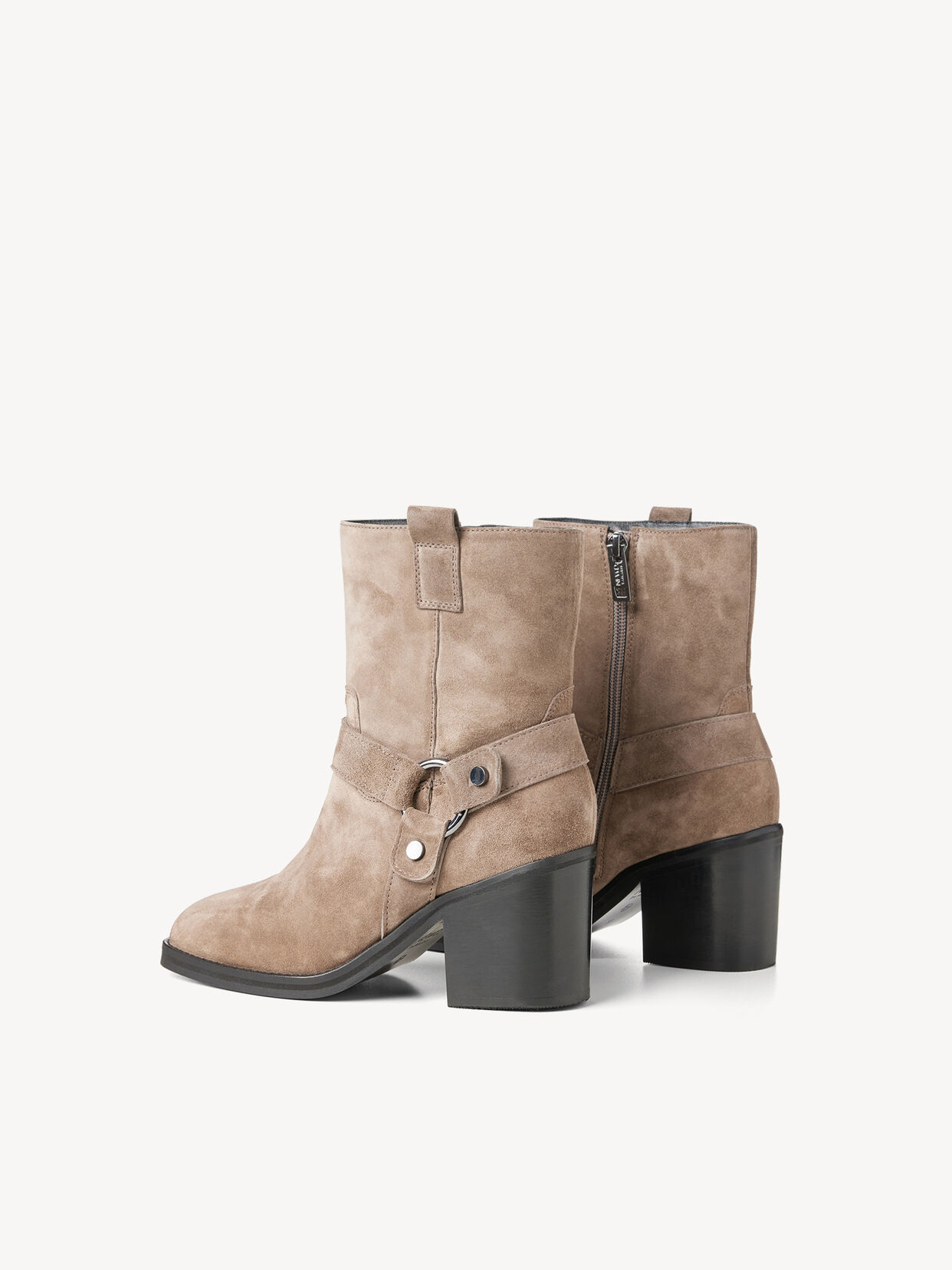 Lederstiefelette - beige, TAUPE, hi-res
