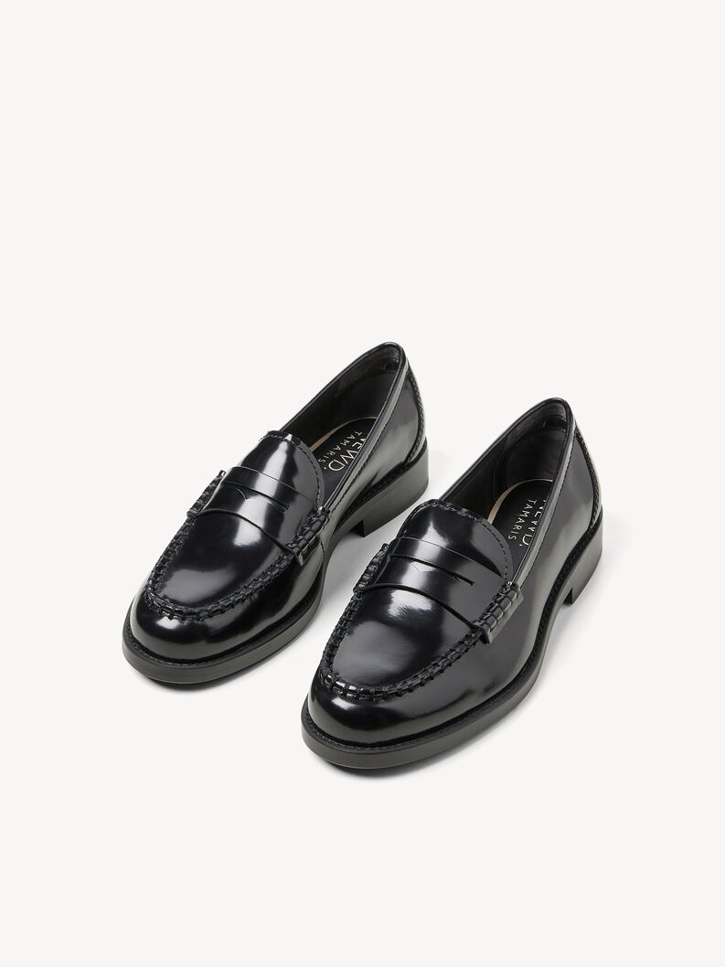 Slipper en cuir - noir, BLACK BRUSH, hi-res