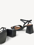 Ledersandalette - schwarz, BLACK, hi-res
