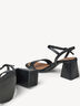 Leather Heeled sandal - black, BLACK, hi-res