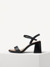 Leather Heeled sandal - black, BLACK, hi-res