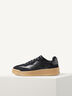 Ledersneaker - schwarz, BLACK, hi-res