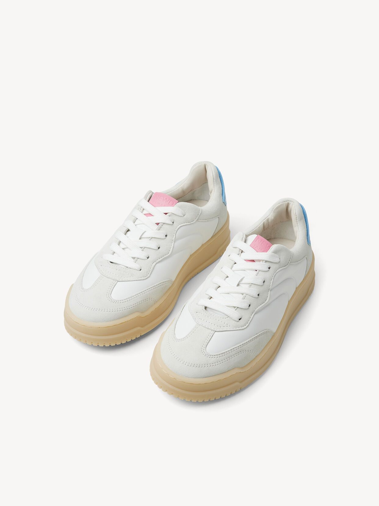 Ledersneaker - beige, WHITE COMB, hi-res