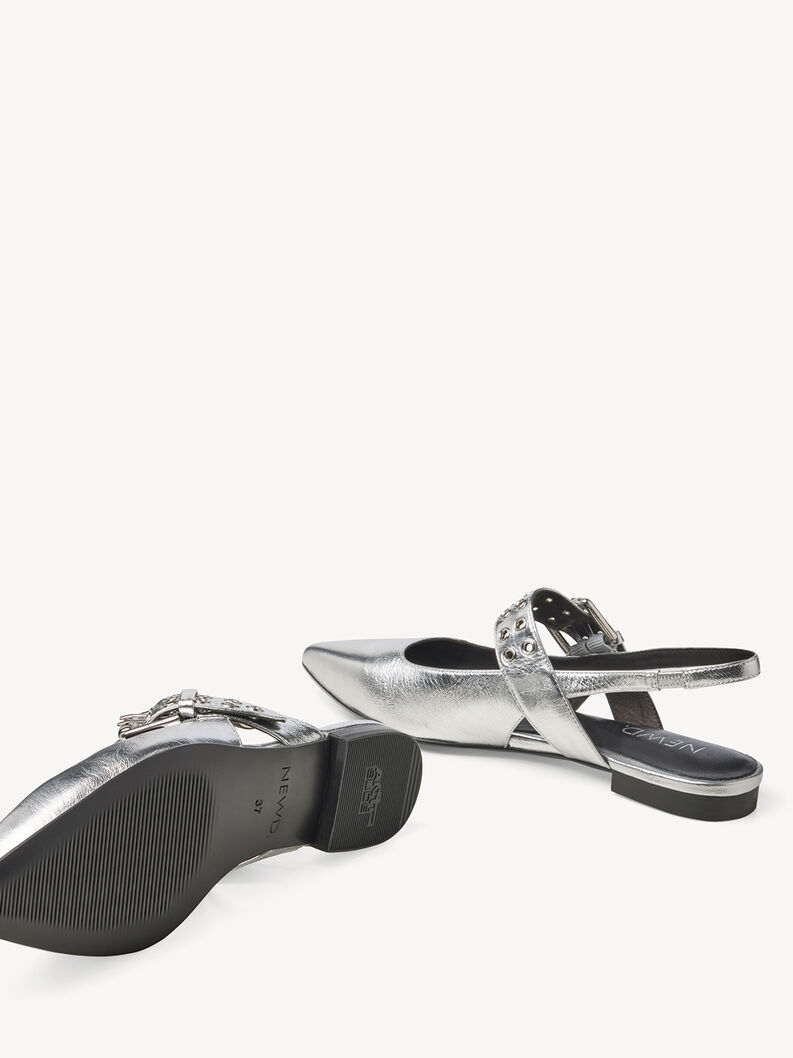 sling pumps, SILVER, hi-res
