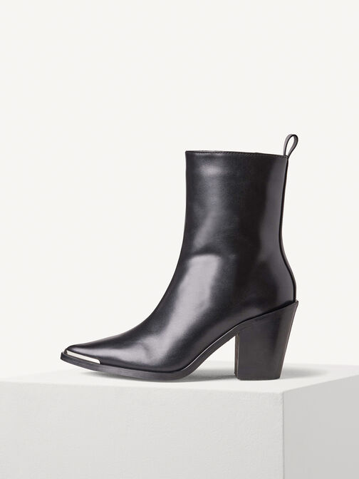Stiefelette, BLACK LEATHER, hi-res
