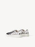 Leather Sneaker - silver, PEWTER/WHITE, hi-res