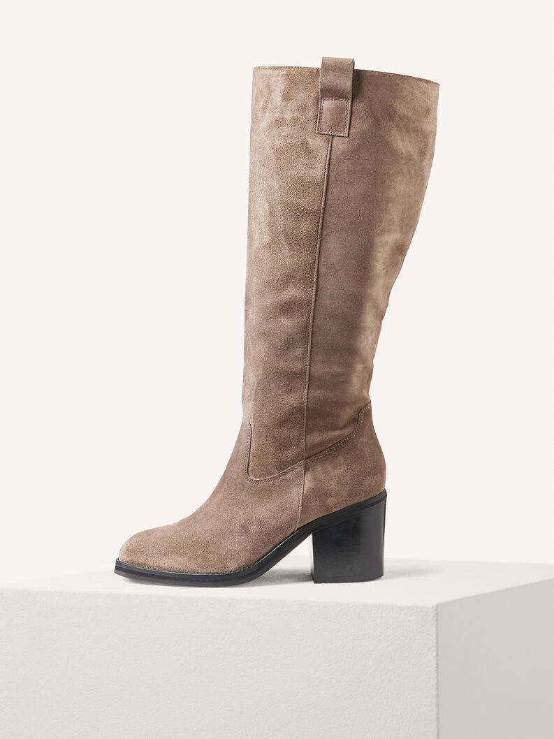 Leather Boots - beige, TAUPE, hi-res
