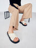 Lederpantolette - beige, IVORY COMB, hi-res