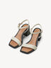 Leather Heeled sandal - beige, IVORY COMB, hi-res