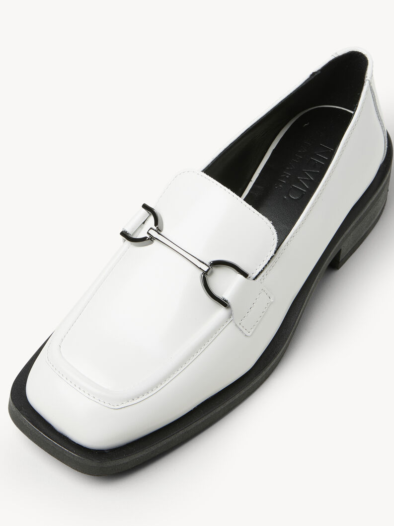 Leather Slipper - white, WHITE, hi-res