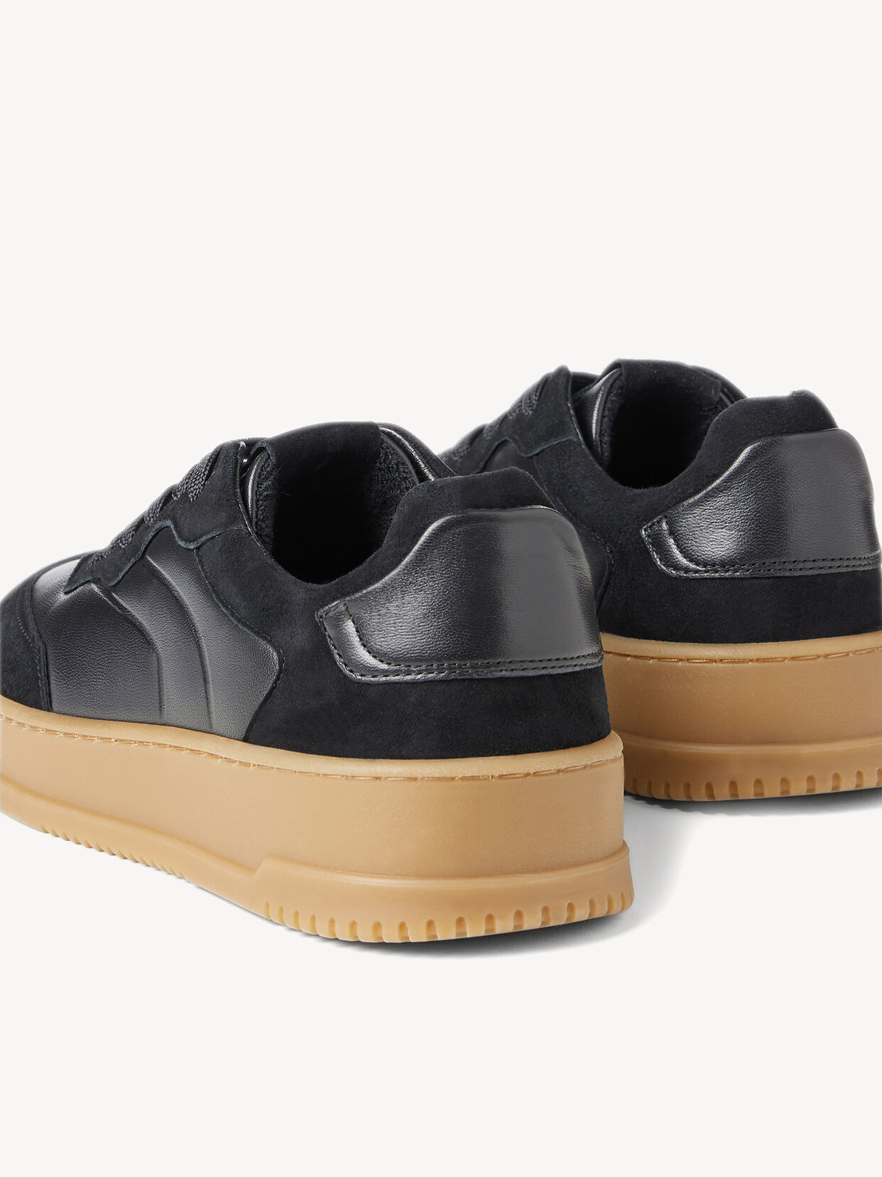 Ledersneaker - schwarz, BLACK, hi-res