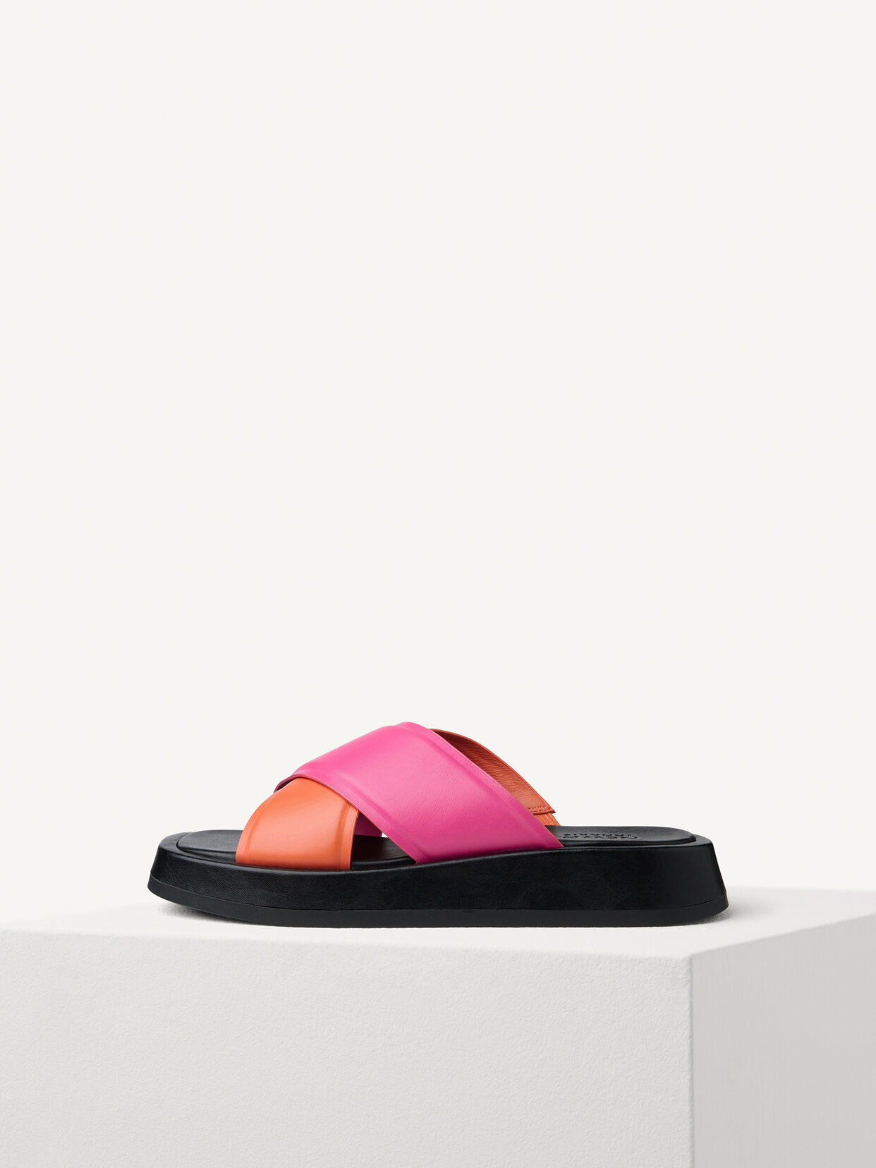 Lederpantolette - rosa, PINK COMB, hi-res